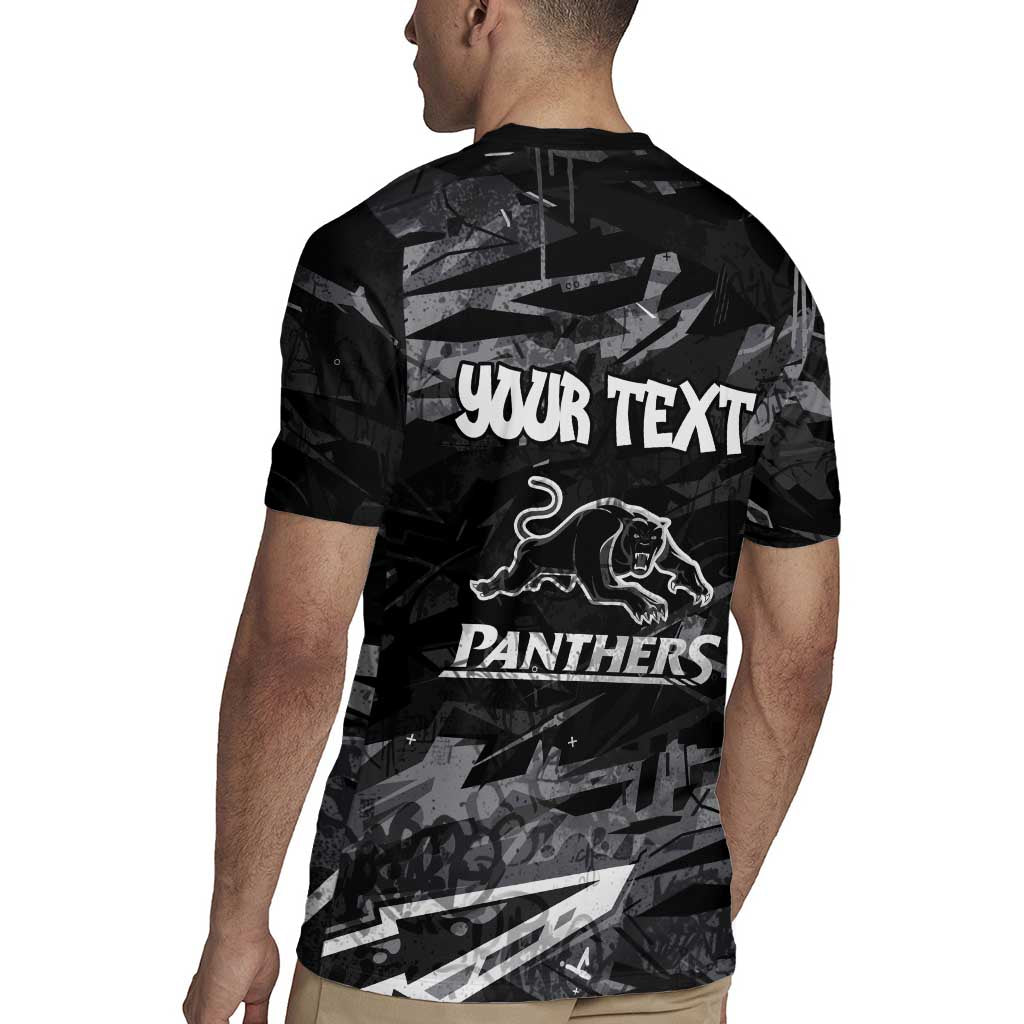 Personalized Penrith Panthers Rugby Jersey Graffiti Grunge Abstract Urban Street Style Design