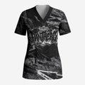 Personalized Penrith Panthers Scrub Top Graffiti Grunge Abstract Urban Street Style Design
