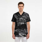 Personalized Penrith Panthers Scrub Top Graffiti Grunge Abstract Urban Street Style Design