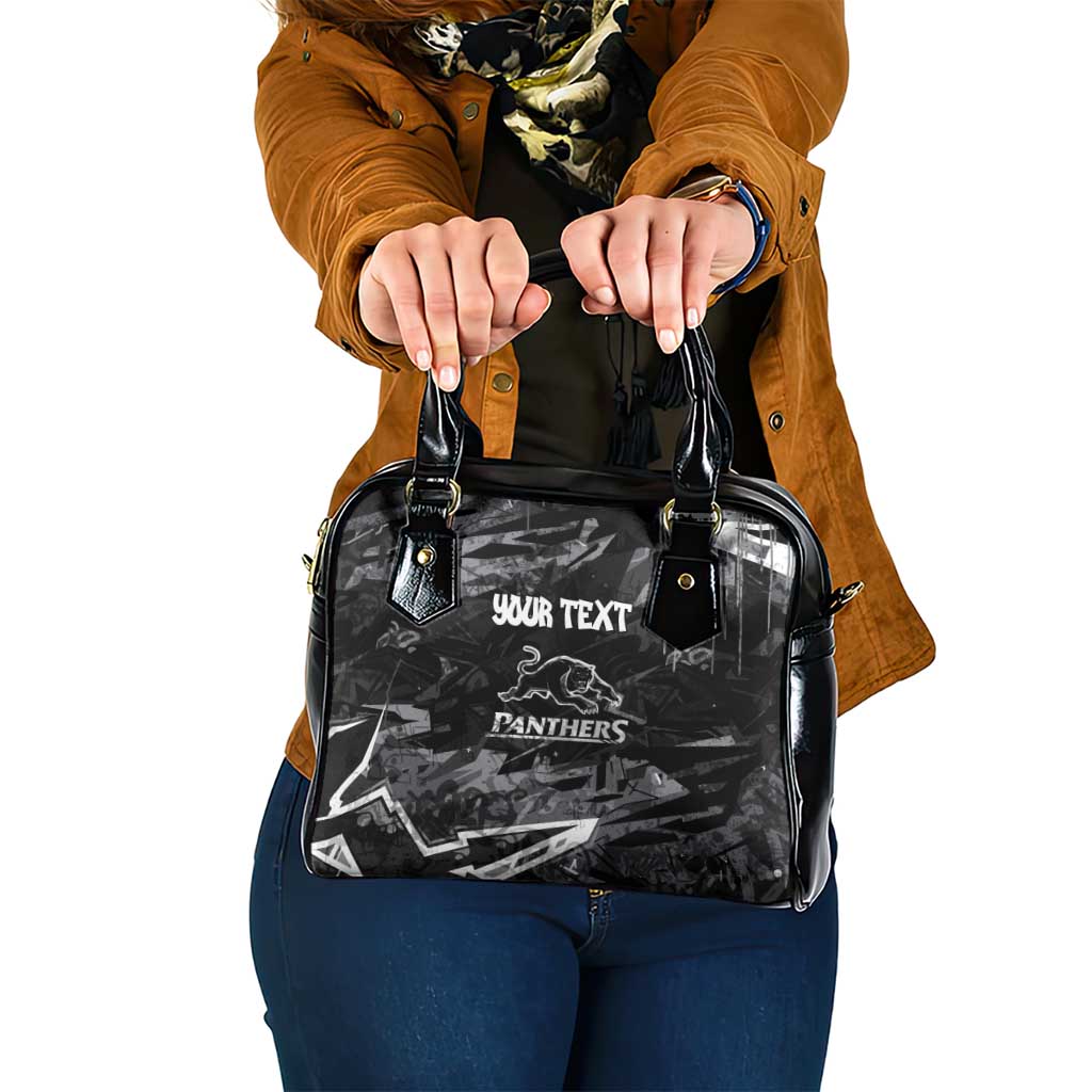 Personalized Penrith Panthers Shoulder Handbag Graffiti Grunge Abstract Urban Street Style Design