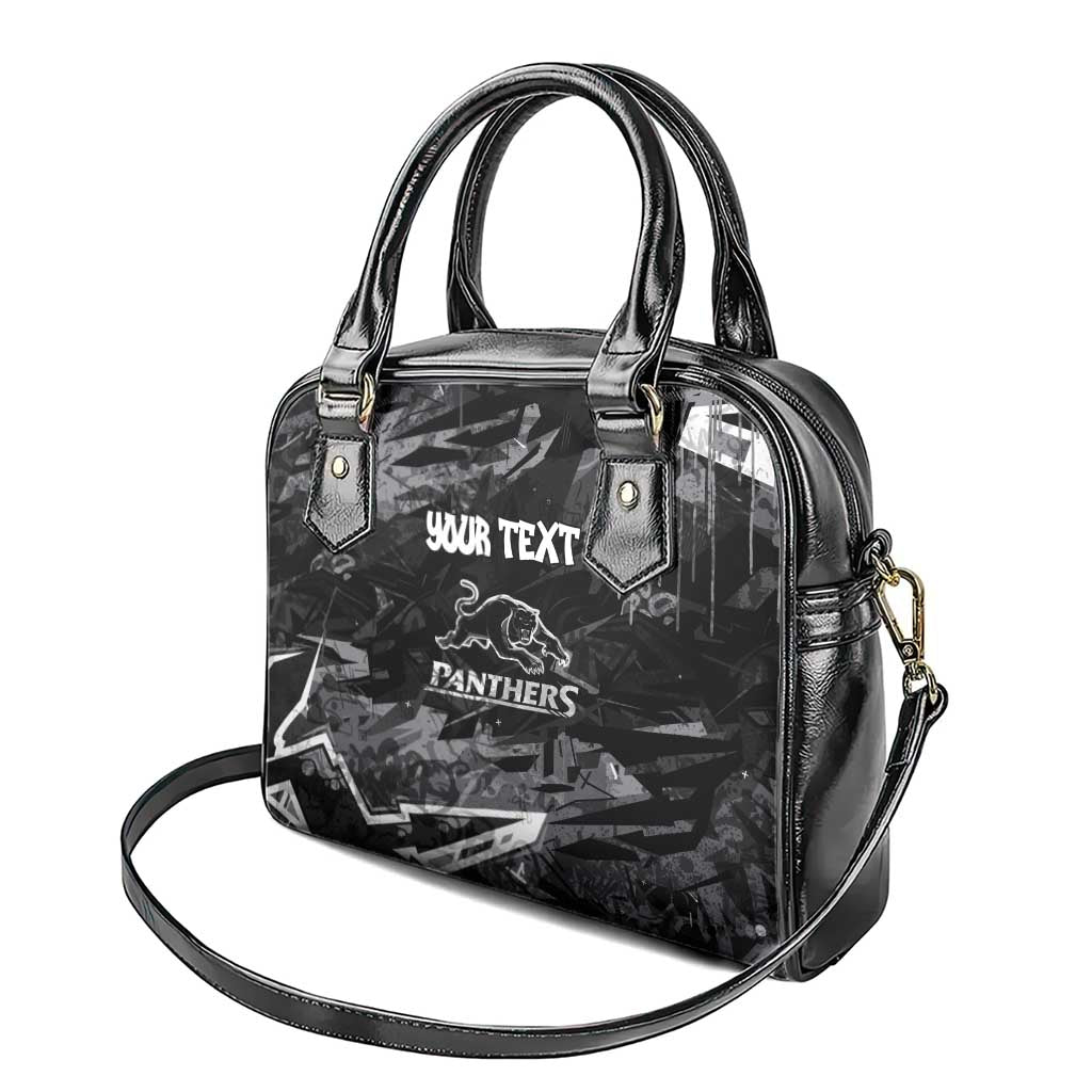 Personalized Penrith Panthers Shoulder Handbag Graffiti Grunge Abstract Urban Street Style Design