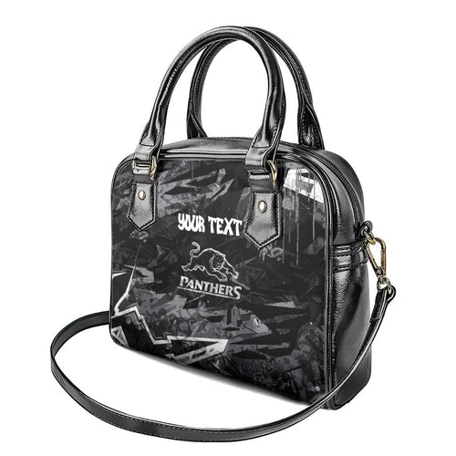 Personalized Penrith Panthers Shoulder Handbag Graffiti Grunge Abstract Urban Street Style Design