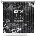 Personalized Penrith Panthers Shower Curtain Graffiti Grunge Abstract Urban Street Style Design