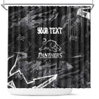 Personalized Penrith Panthers Shower Curtain Graffiti Grunge Abstract Urban Street Style Design