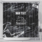 Personalized Penrith Panthers Shower Curtain Graffiti Grunge Abstract Urban Street Style Design