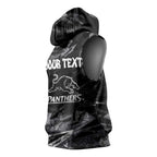 Personalized Penrith Panthers Sleeveless Hoodie Graffiti Grunge Abstract Urban Street Style Design