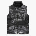 Personalized Penrith Panthers Sleeveless Puffer Jacket Graffiti Grunge Abstract Urban Street Style Design