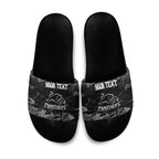 Personalized Penrith Panthers Slide Sandals Graffiti Grunge Abstract Urban Street Style Design
