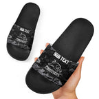 Personalized Penrith Panthers Slide Sandals Graffiti Grunge Abstract Urban Street Style Design