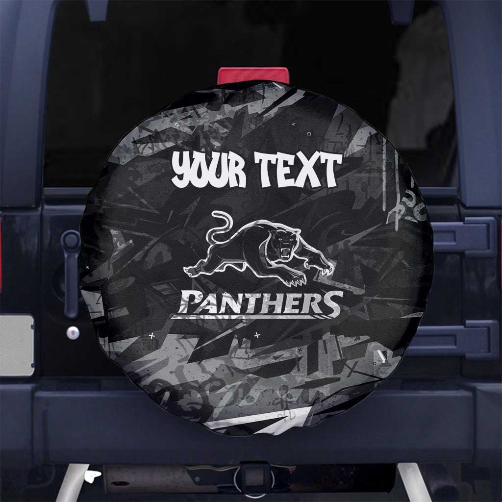 Personalized Penrith Panthers Spare Tire Cover Graffiti Grunge Abstract Urban Street Style Design