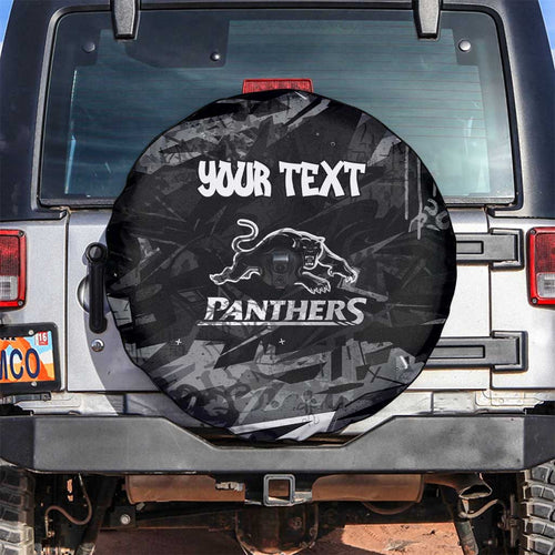 Personalized Penrith Panthers Spare Tire Cover Graffiti Grunge Abstract Urban Street Style Design