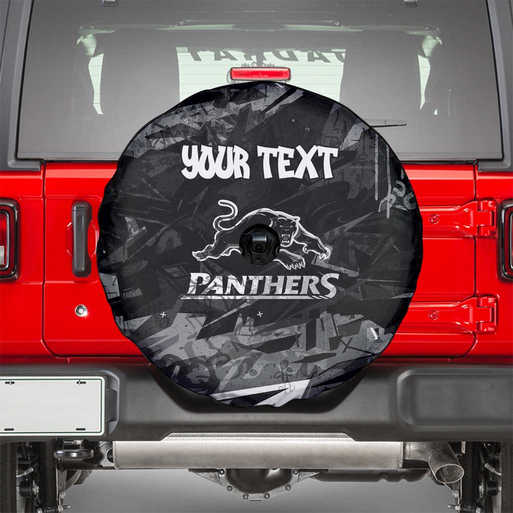 Personalized Penrith Panthers Spare Tire Cover Graffiti Grunge Abstract Urban Street Style Design