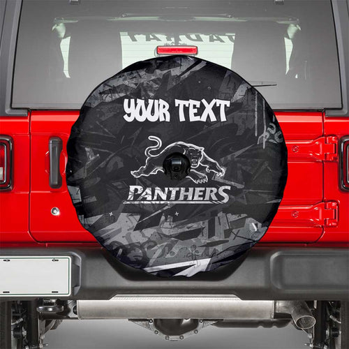 Personalized Penrith Panthers Spare Tire Cover Graffiti Grunge Abstract Urban Street Style Design