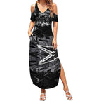 Personalized Penrith Panthers Summer Maxi Dress Graffiti Grunge Abstract Urban Street Style Design
