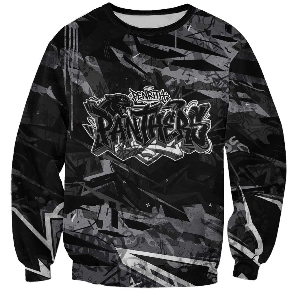 Personalized Penrith Panthers Sweatshirt Graffiti Grunge Abstract Urban Street Style Design