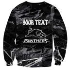 Personalized Penrith Panthers Sweatshirt Graffiti Grunge Abstract Urban Street Style Design