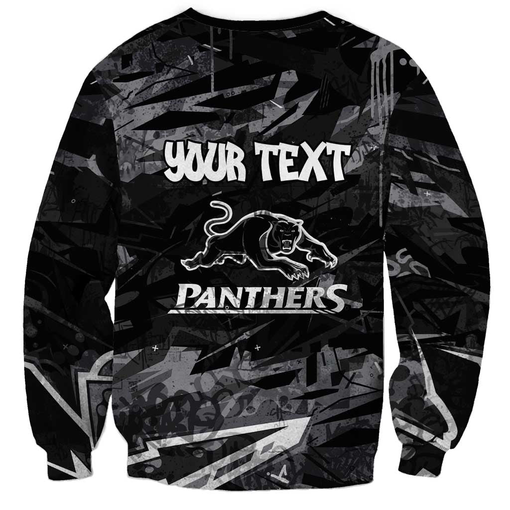 Personalized Penrith Panthers Sweatshirt Graffiti Grunge Abstract Urban Street Style Design
