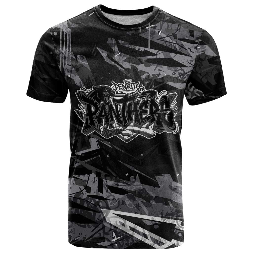 Personalized Penrith Panthers T Shirt Graffiti Grunge Abstract Urban Street Style Design
