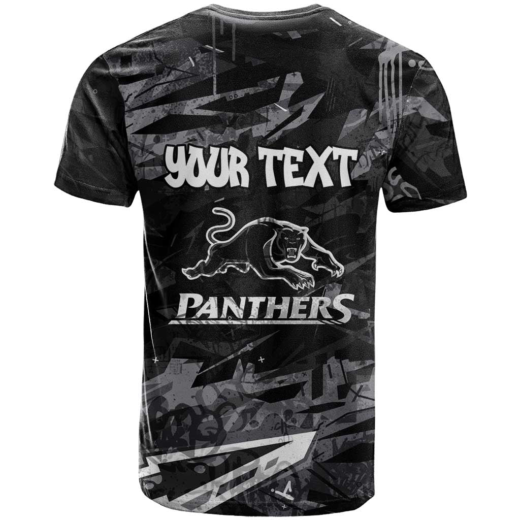Personalized Penrith Panthers T Shirt Graffiti Grunge Abstract Urban Street Style Design