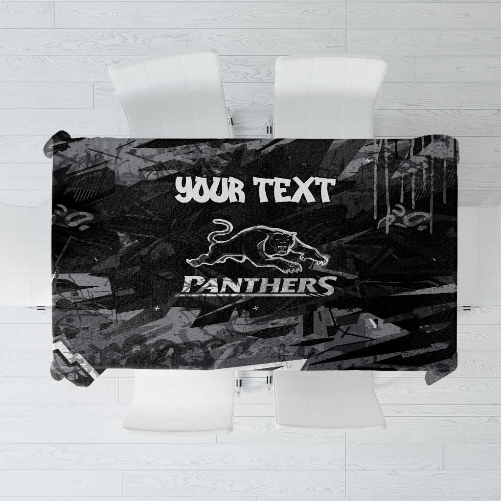 Personalized Penrith Panthers Tablecloth Graffiti Grunge Abstract Urban Street Style Design
