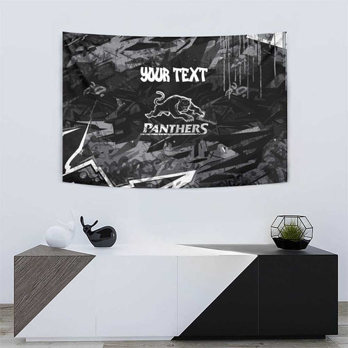 Personalized Penrith Panthers Tapestry Graffiti Grunge Abstract Urban Street Style Design