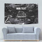 Personalized Penrith Panthers Tapestry Graffiti Grunge Abstract Urban Street Style Design
