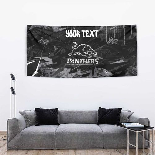 Personalized Penrith Panthers Tapestry Graffiti Grunge Abstract Urban Street Style Design