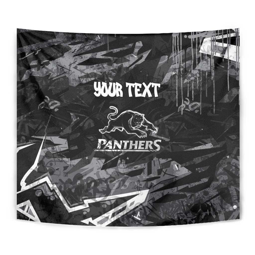 Personalized Penrith Panthers Tapestry Graffiti Grunge Abstract Urban Street Style Design
