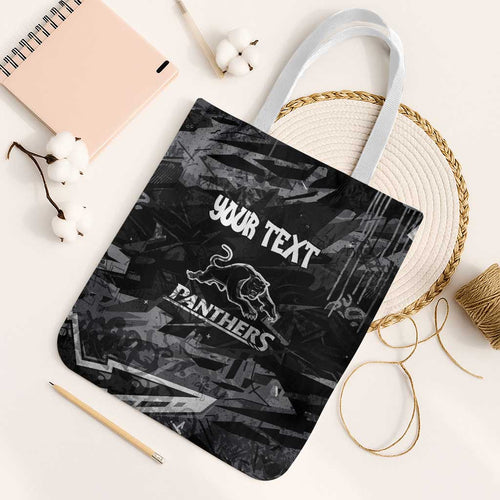 Personalized Penrith Panthers Tote Bag Graffiti Grunge Abstract Urban Street Style Design
