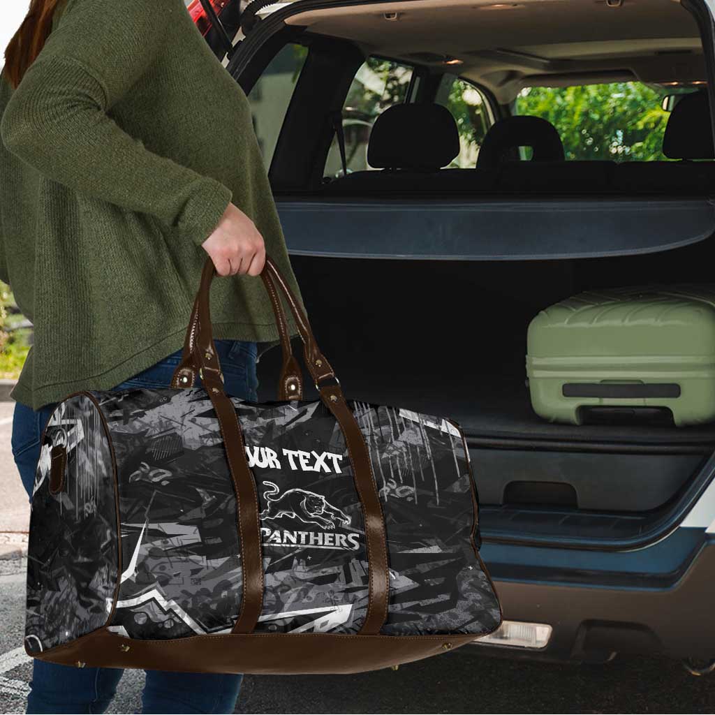 Personalized Penrith Panthers Travel Bag Graffiti Grunge Abstract Urban Street Style Design