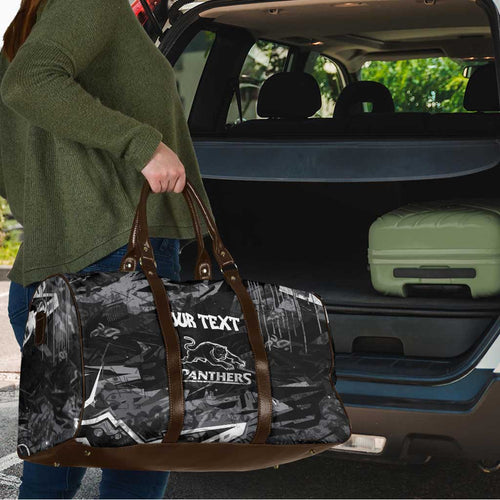 Personalized Penrith Panthers Travel Bag Graffiti Grunge Abstract Urban Street Style Design