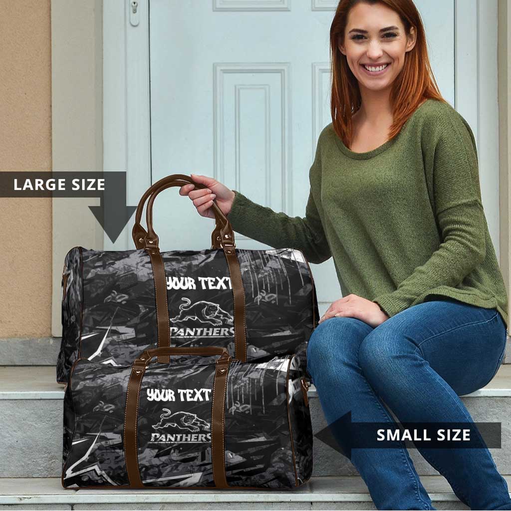 Personalized Penrith Panthers Travel Bag Graffiti Grunge Abstract Urban Street Style Design