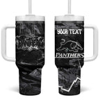 Personalized Penrith Panthers Tumbler With Handle Graffiti Grunge Abstract Urban Street Style Design
