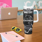 Personalized Penrith Panthers Tumbler With Handle Graffiti Grunge Abstract Urban Street Style Design