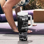 Personalized Penrith Panthers Tumbler With Handle Graffiti Grunge Abstract Urban Street Style Design
