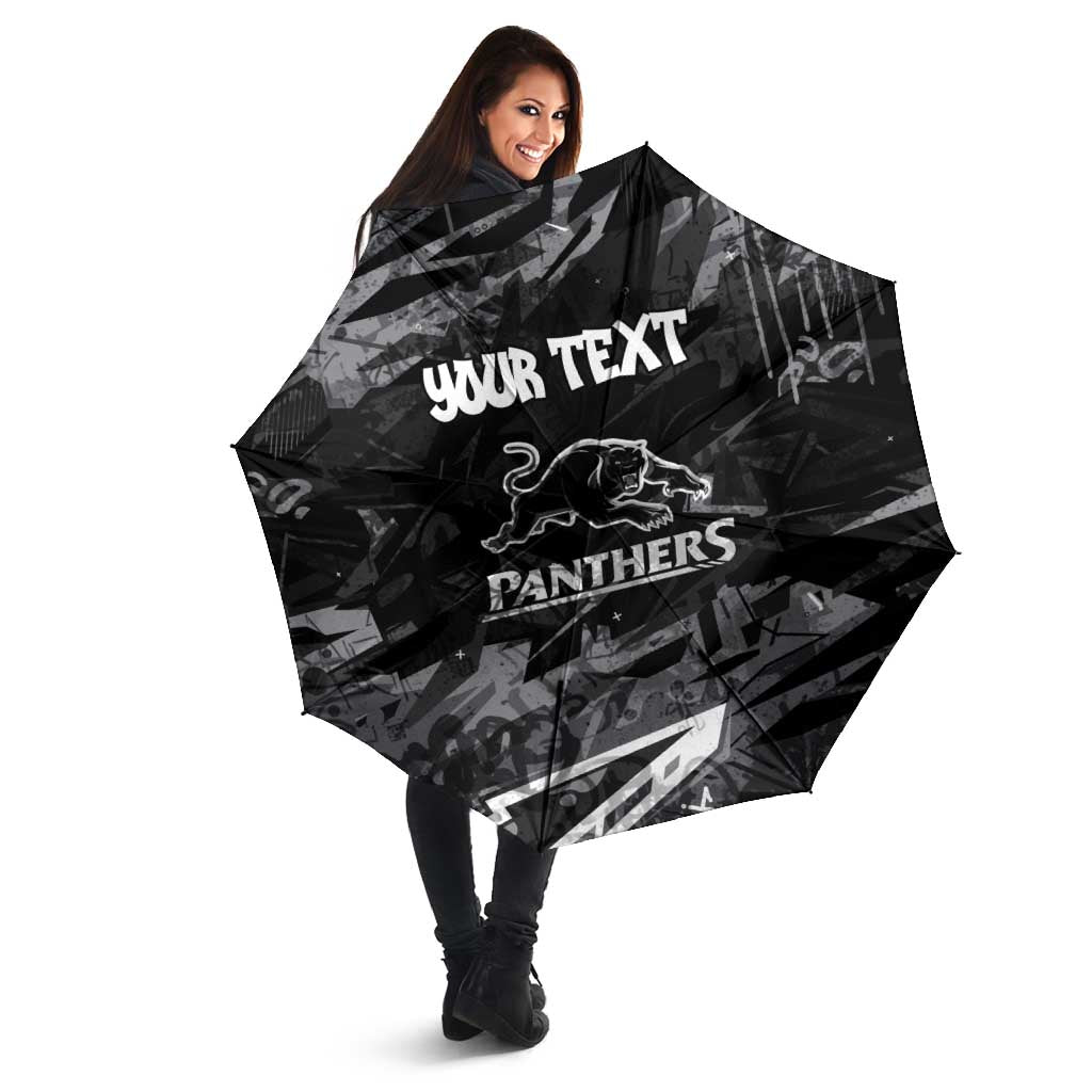 Personalized Penrith Panthers Umbrella Graffiti Grunge Abstract Urban Street Style Design
