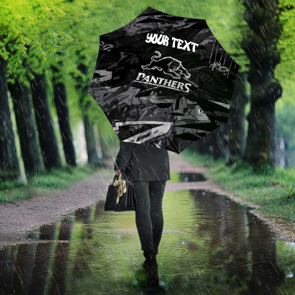 Personalized Penrith Panthers Umbrella Graffiti Grunge Abstract Urban Street Style Design