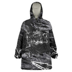 Personalized Penrith Panthers Wearable Blanket Hoodie Graffiti Grunge Abstract Urban Street Style Design