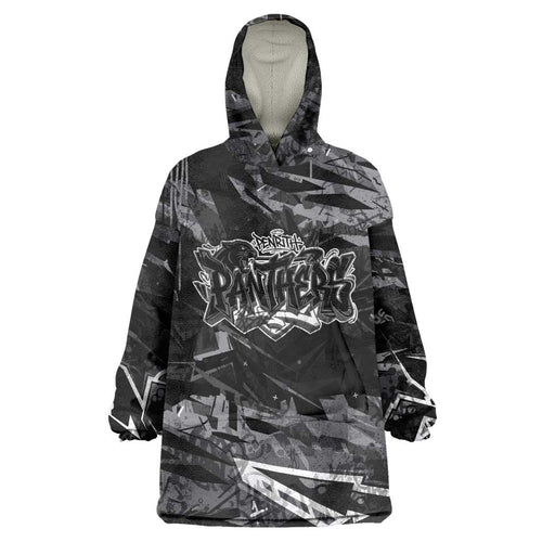 Personalized Penrith Panthers Wearable Blanket Hoodie Graffiti Grunge Abstract Urban Street Style Design