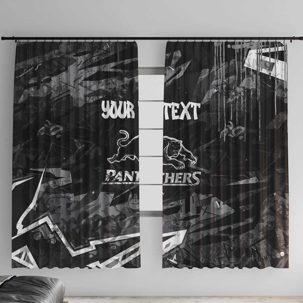 Personalized Penrith Panthers Window Curtain Graffiti Grunge Abstract Urban Street Style Design