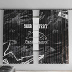 Personalized Penrith Panthers Window Curtain Graffiti Grunge Abstract Urban Street Style Design