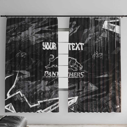 Personalized Penrith Panthers Window Curtain Graffiti Grunge Abstract Urban Street Style Design