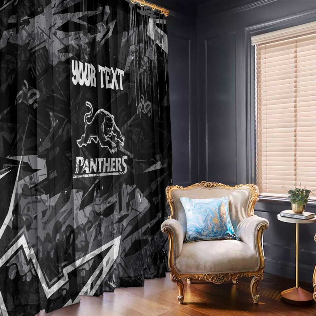Personalized Penrith Panthers Window Curtain Graffiti Grunge Abstract Urban Street Style Design