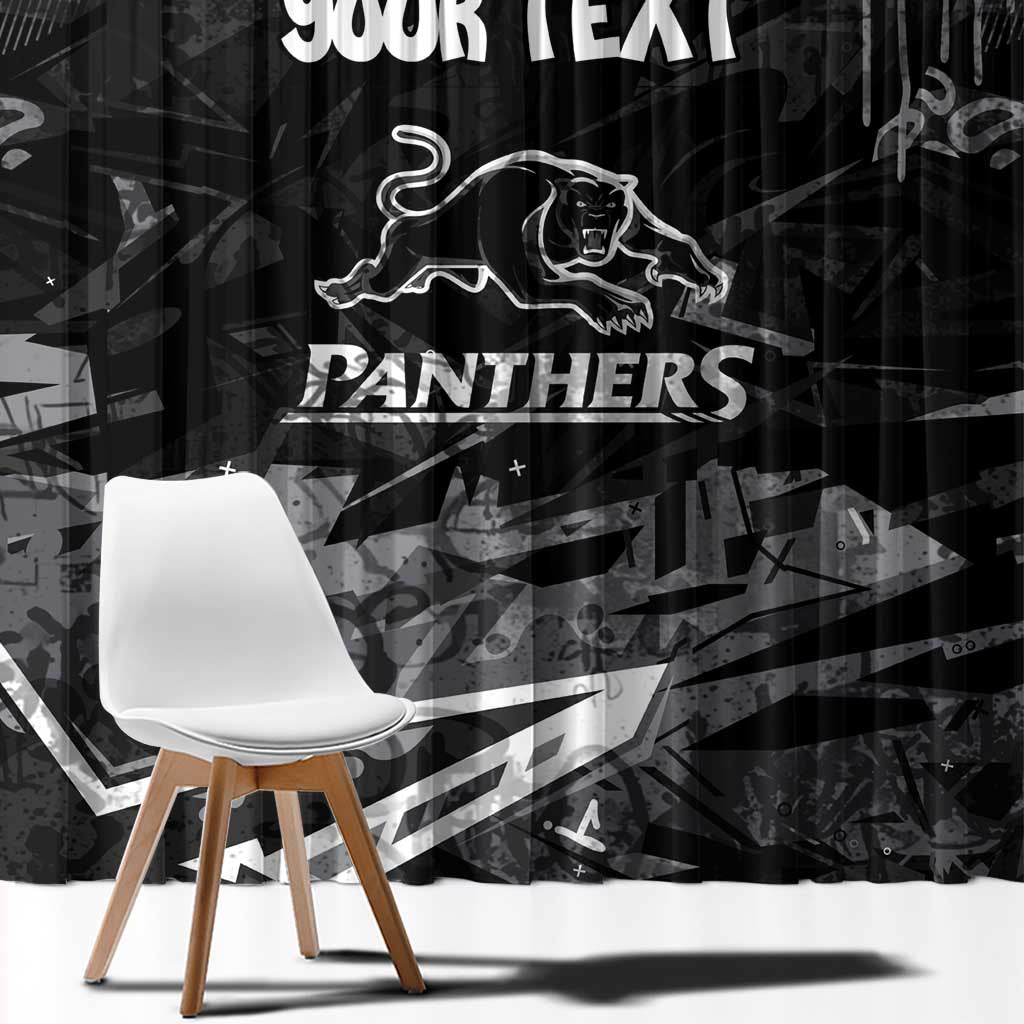 Personalized Penrith Panthers Window Curtain Graffiti Grunge Abstract Urban Street Style Design
