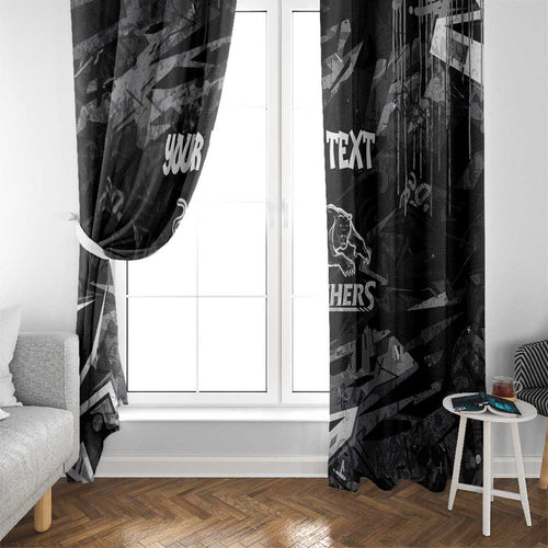 Personalized Penrith Panthers Window Curtain Graffiti Grunge Abstract Urban Street Style Design