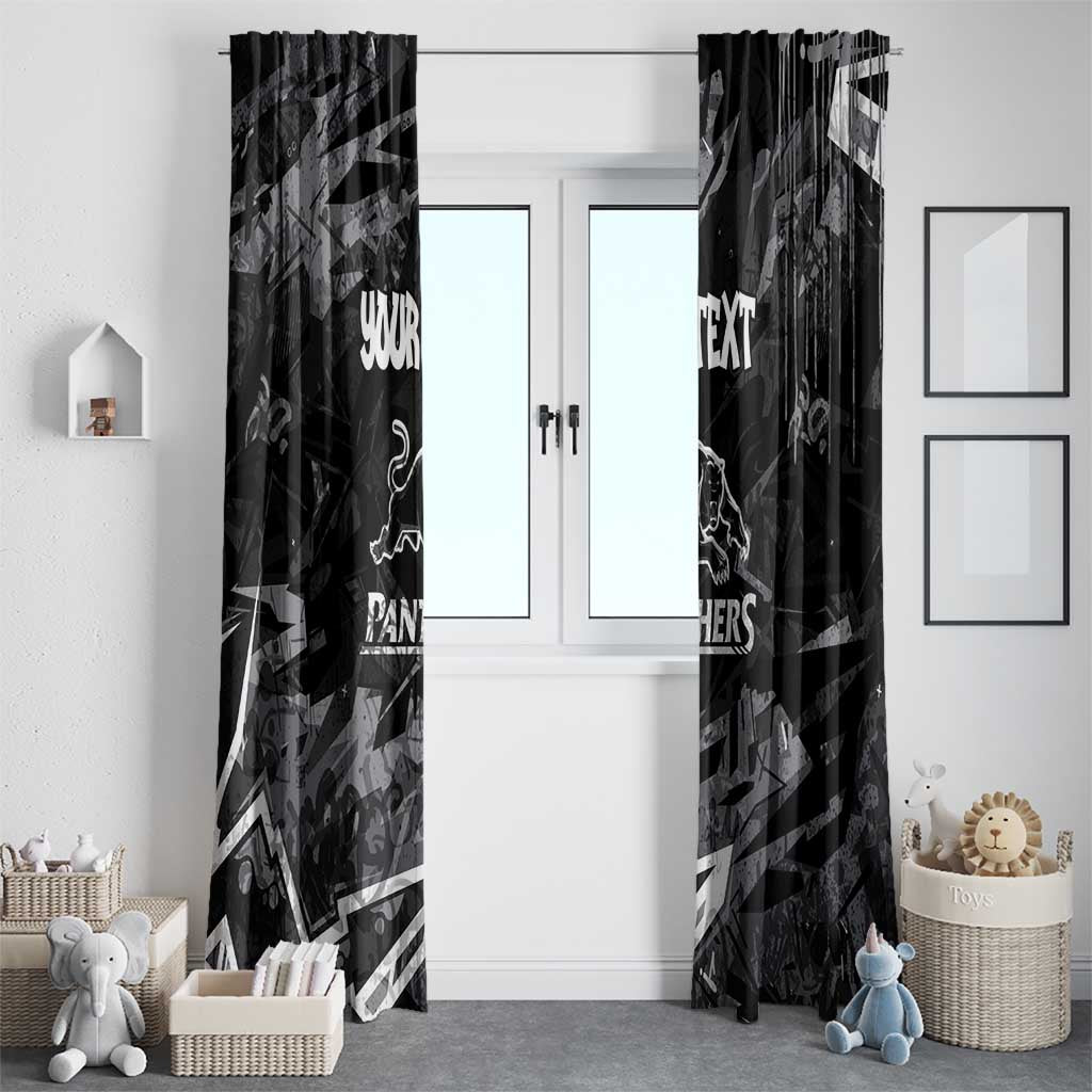 Personalized Penrith Panthers Window Curtain Graffiti Grunge Abstract Urban Street Style Design