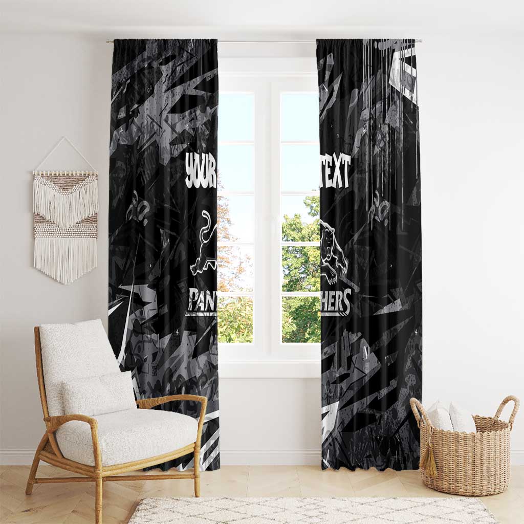 Personalized Penrith Panthers Window Curtain Graffiti Grunge Abstract Urban Street Style Design