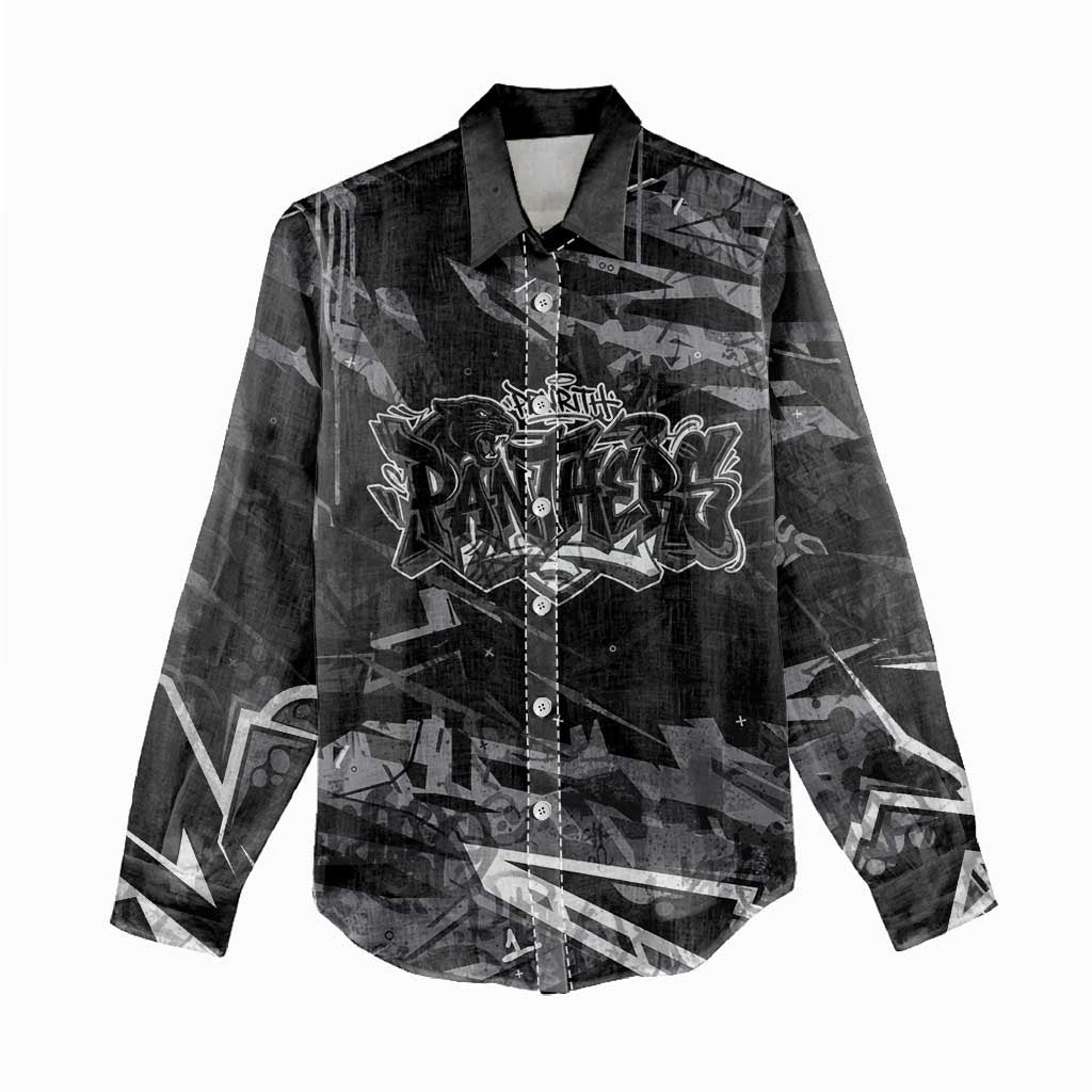 Personalized Penrith Panthers Women Casual Shirt Graffiti Grunge Abstract Urban Street Style Design