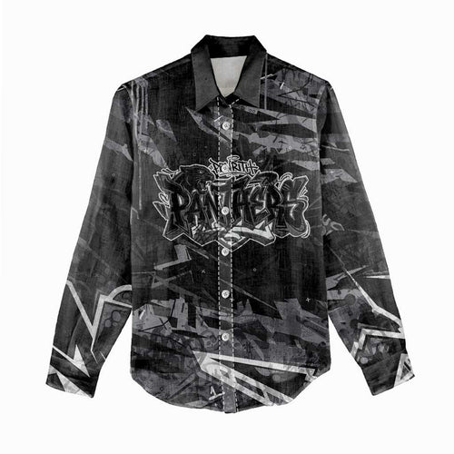 Personalized Penrith Panthers Women Casual Shirt Graffiti Grunge Abstract Urban Street Style Design