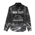 Personalized Penrith Panthers Women Casual Shirt Graffiti Grunge Abstract Urban Street Style Design